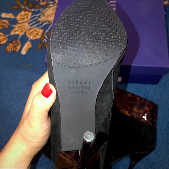Stuart Weitzman suede boots leopard patent - Picture 4 of 4
